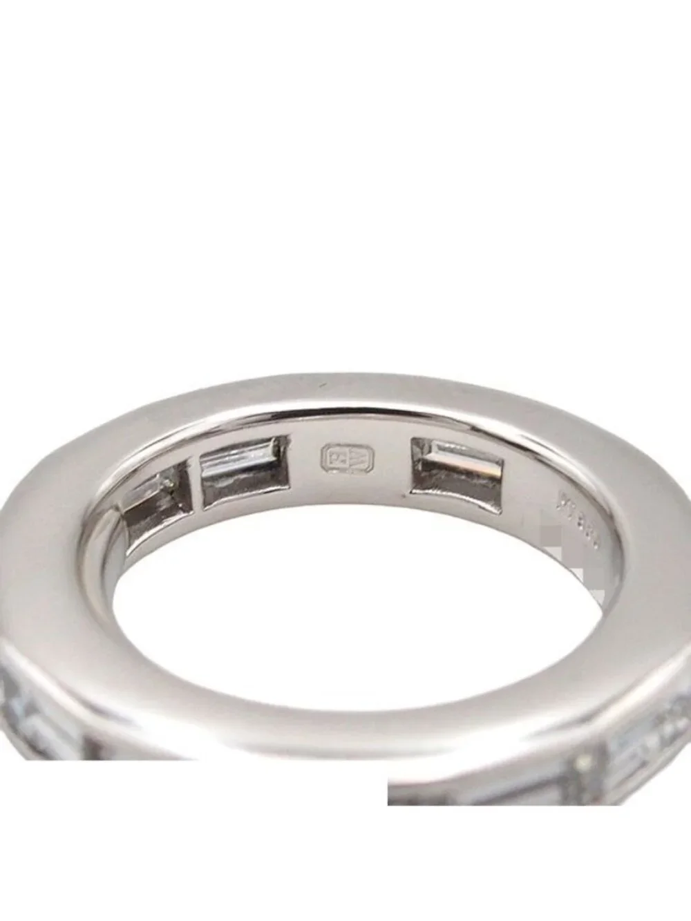Harry Winston Baguette Cut Channel Set Ring Platinum Diamond